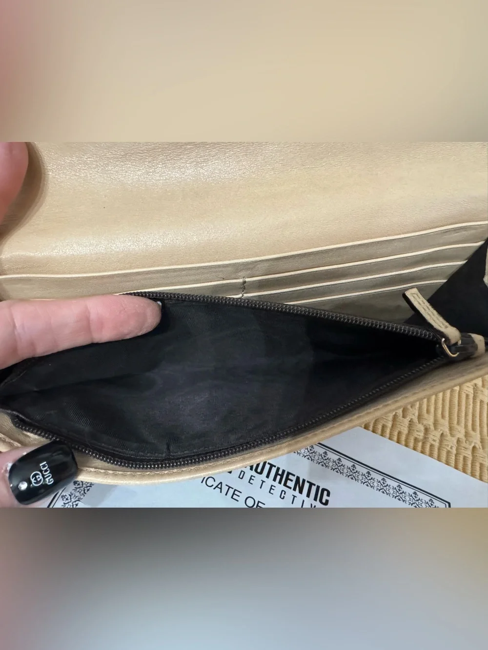 Gucci Metallic Gold GG-Embossed Continental Wallet